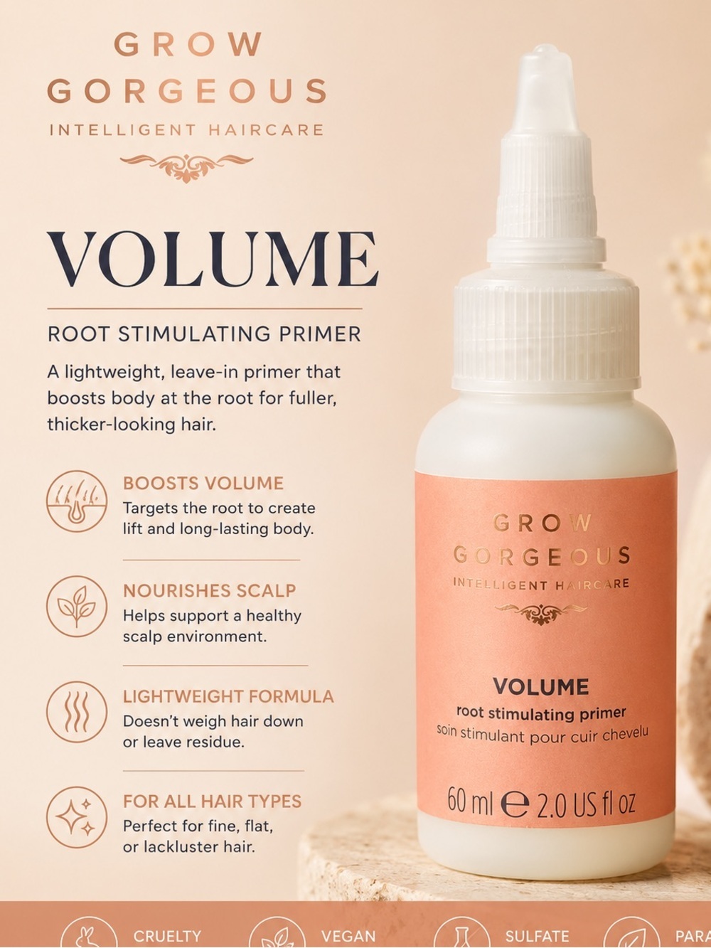 Volume Root Stimulating Primer — Peach